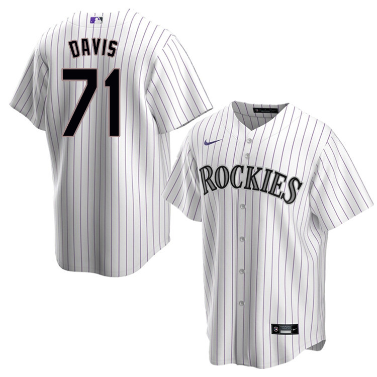 Nike Men #71 Wade Davis Colorado Rockies Baseball Jerseys Sale-White